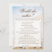 Würde sie eher Starfish Brautparty Game Card Einladung (Vorderseite)