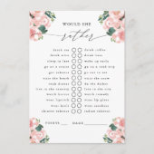 Würde sie eher Stiefel & Bubbly Party spielen Begleitkarte (Vorderseite)