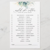 Würde sie eher Succulents Greenery Bridal Game (Vorderseite)