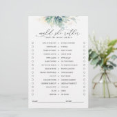 Würde sie eher Succulents Greenery Bridal Game (Stehend Vorderseite)
