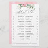 Würde sie eher Succulents Greenery Bridal Game (Vorne/Hinten)