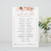 Würde sie eher Terracotta Floral Bridal Game (Stehend Vorderseite)