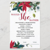 Würde sie eher Weihnachten Poinsettia Bridal Spiel (Vorderseite)