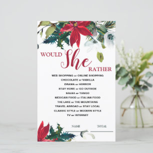 Würde sie eher Weihnachten Poinsettia Bridal Spiel