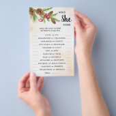 Würde sie eher Weihnachts-Brautparty-Spielkarte Flyer (Handgriff)