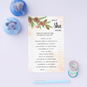 Würde sie eher Weihnachts-Brautparty-Spielkarte Flyer (Einzeln)