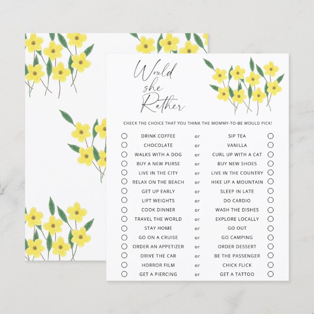 Würde sie eher Wildblumen spielen (Vorne/Hinten)