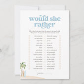 Würde sie lieber Baby Beach Duschspiel Einladung (Vorderseite)