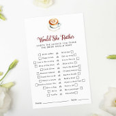 Würde sie lieber Brautparty spielen Latte Liebe Fl Flyer