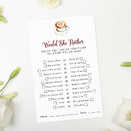 Würde sie lieber Brautparty spielen Latte Liebe Fl Flyer