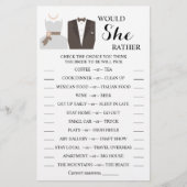 Würde sie lieber Brautparty-Spielkarte haben? Flyer (Vorne)