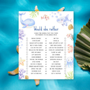 Würde sie lieber eine Ozeanbabydusche spielen?