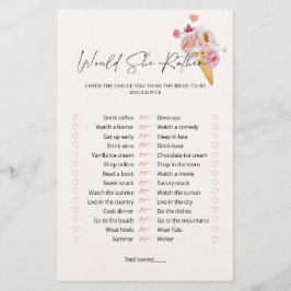 Würde sie lieber Eiscreme-Brautparty-Spiel