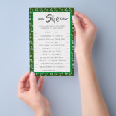 Würde sie lieber Eucalyptus BridalShower Game Card Flyer (Handgriff)