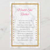 Würde sie lieber Gold Brautparty spielen (Vorderseite)