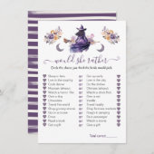 Würde sie lieber Hexe das Brautparty-Spiel treffen Einladung (Vorne/Hinten)