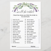 Würde sie lieber Lavendel Brautparty spielen? (Vorderseite)