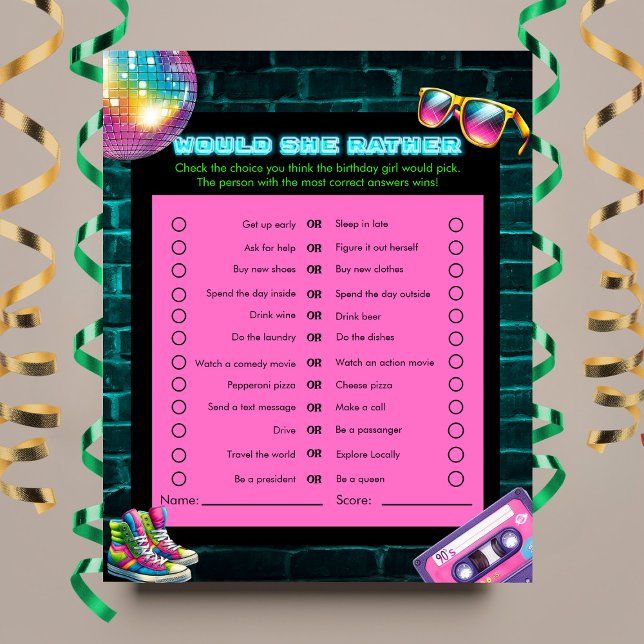 Würde sie lieber? Neon Disco zum Geburtstag (Von Creator hochgeladen)