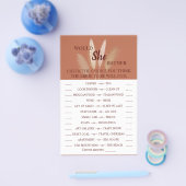 Würde sie lieber Pampas Brautparty Game Card Flyer (Einzeln)