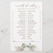 Würde sie lieber Pampas Grass Bridal Spiel (Vorderseite)