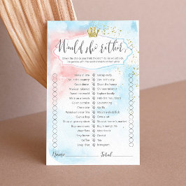 Würde sie lieber rosa blaues Goldgeschlecht offenb