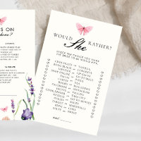 Würde sie lieber Schmetterlinge Blume Brautparty