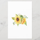 Würde sie lieber Sonnenblumen-Brautparty-Spielkart Flyer (Hinten)