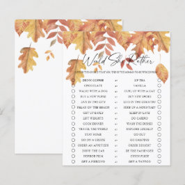 Würde sie lieber spielen - sinkende Blätter