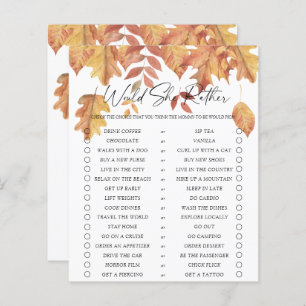 Würde sie lieber spielen - sinkende Blätter