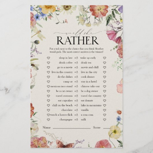 Würde sie stattdessen das Brautparty der Blumen pr (Vorderseite)