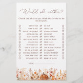 Würde sie stattdessen fallen Pumpkin Brautparty Ga (Vorderseite)