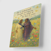 Würde und Festigkeit Decorative Wall Clock Quadratische Wanduhr (Winkel)