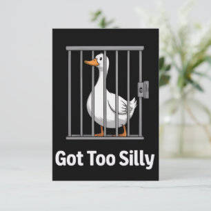 Wurde zu albern Lustige Gans Wortwitz Humor Tierli Einladung