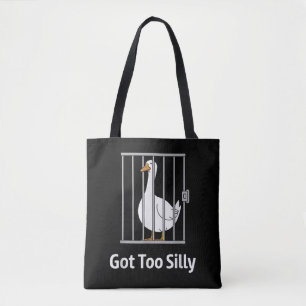 Wurde zu albern Lustiger Gans Wortwitz Humor für T Tasche