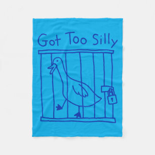 Wurde zu alberne Gans Meme Lustige Ente Gans Vogel Fleecedecke