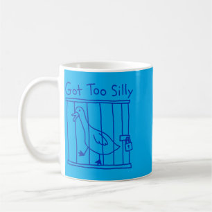 Wurde zu alberne Gans Meme Lustige Ente Gans Vogel Kaffeetasse