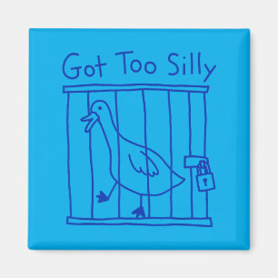 Wurde zu alberne Gans Meme Lustige Ente Gans Vogel Magnet