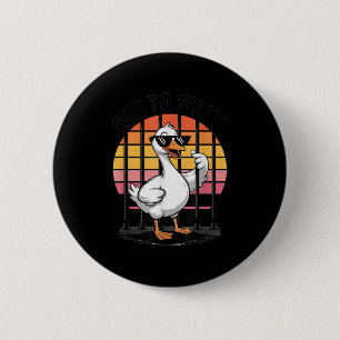 Wurde zu alberner lustiger Gans Retro-Singles Knas Button