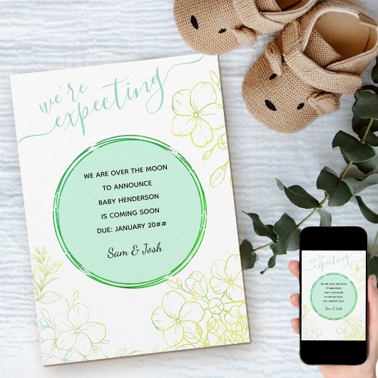 Wurden Gezeichnet Blume mit einer grünen Linie erw Ankündigung