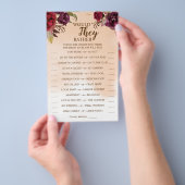 Würden sie eher Burgund Duschspielkarte Flyer (Handgriff)