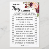 Würden sie eher Marsala Blume Duschspiel (Vorderseite)