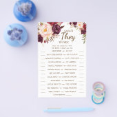 Würden sie eher Marsala Blume Duschspielkarte Flyer (Einzeln)