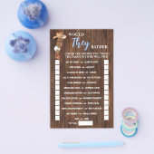 Würden sie eher OM Cowboy Baby Duschkarte Flyer (Einzeln)