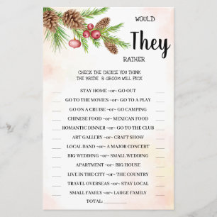 Würden sie eher Weihnachts-Duschspielkarte Flyer