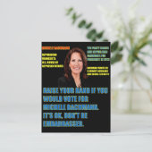 Würden Sie für Michele Bachmann stimmen? Postkarte (Stehend Vorderseite)