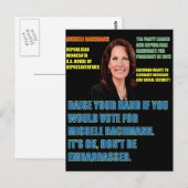 Würden Sie für Michele Bachmann stimmen? Postkarte (Vorne/Hinten)
