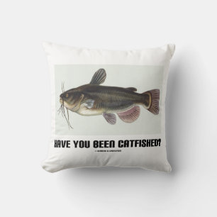 Wurden Sie gefangen? Katfisch-Illustration Kissen