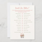 Würden Sie lieber Brautparty-Spielkarte auf dem Ma Einladung (Vorderseite)