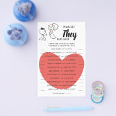 Würden sie lieber eine Duschkarte für das Hochzeit Flyer (Einzeln)