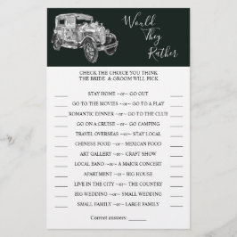 Würden sie lieber eine Duschkarte für das Hochzeit Flyer